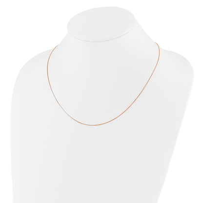 10K Rose Gold Adjustable .55mm Baby Box Chain