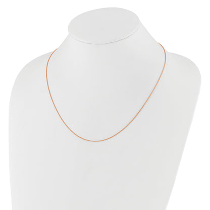 10K Rose Gold Adjustable 1mm Wheat Chain