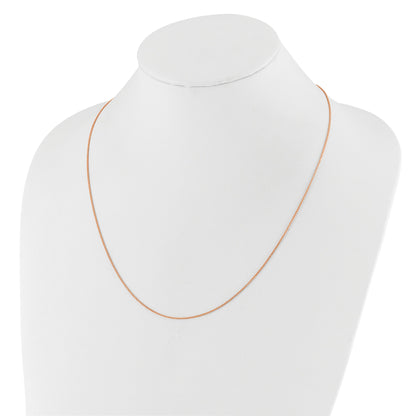 10K Rose Gold Adjustable 1mm Wheat Chain