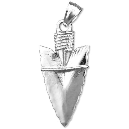 14K Gold Native 3D Arrowhead Pendant
