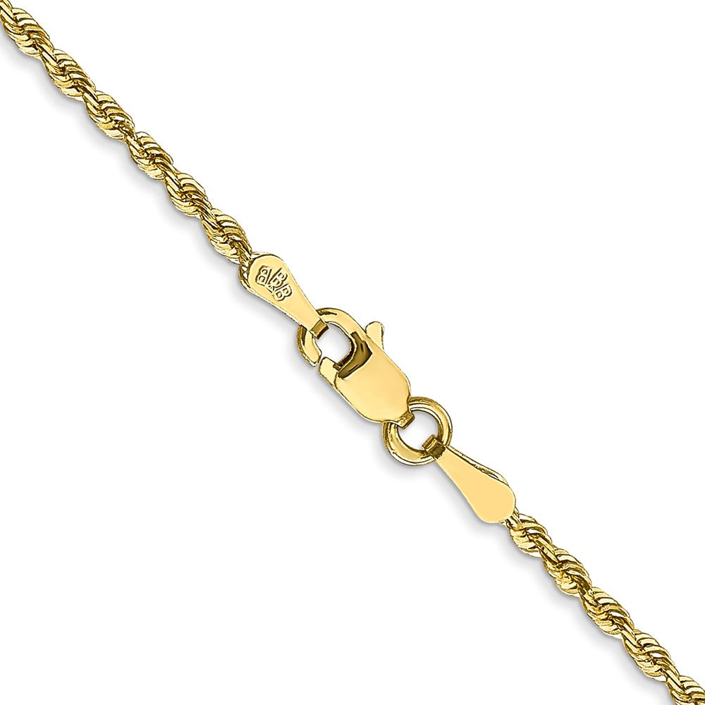 2 Inch 10K Yellow Gold 1.85mm D/C Quadruple Rope Chain Necklace