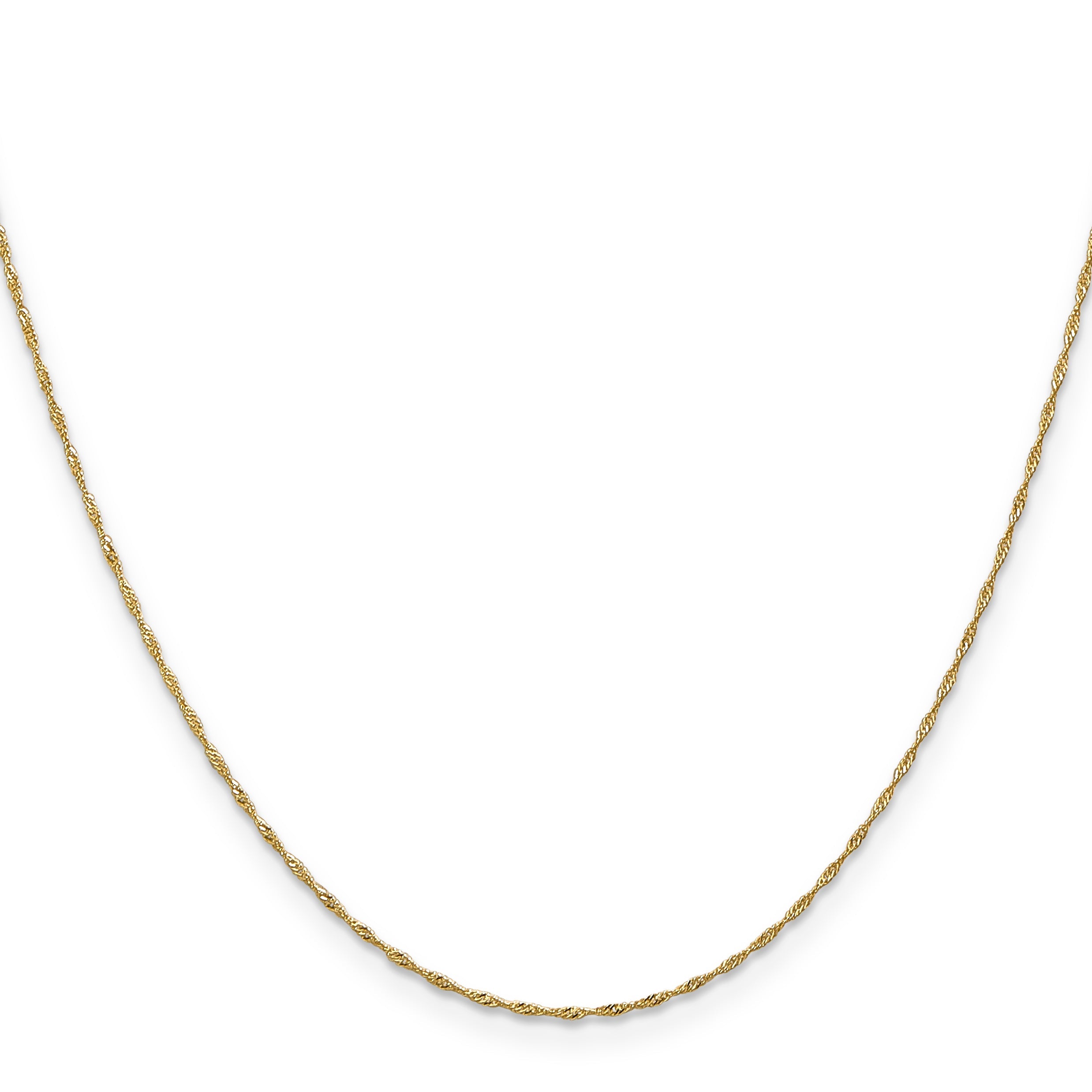 10K Yellow Gold 1mm Singapore Chain