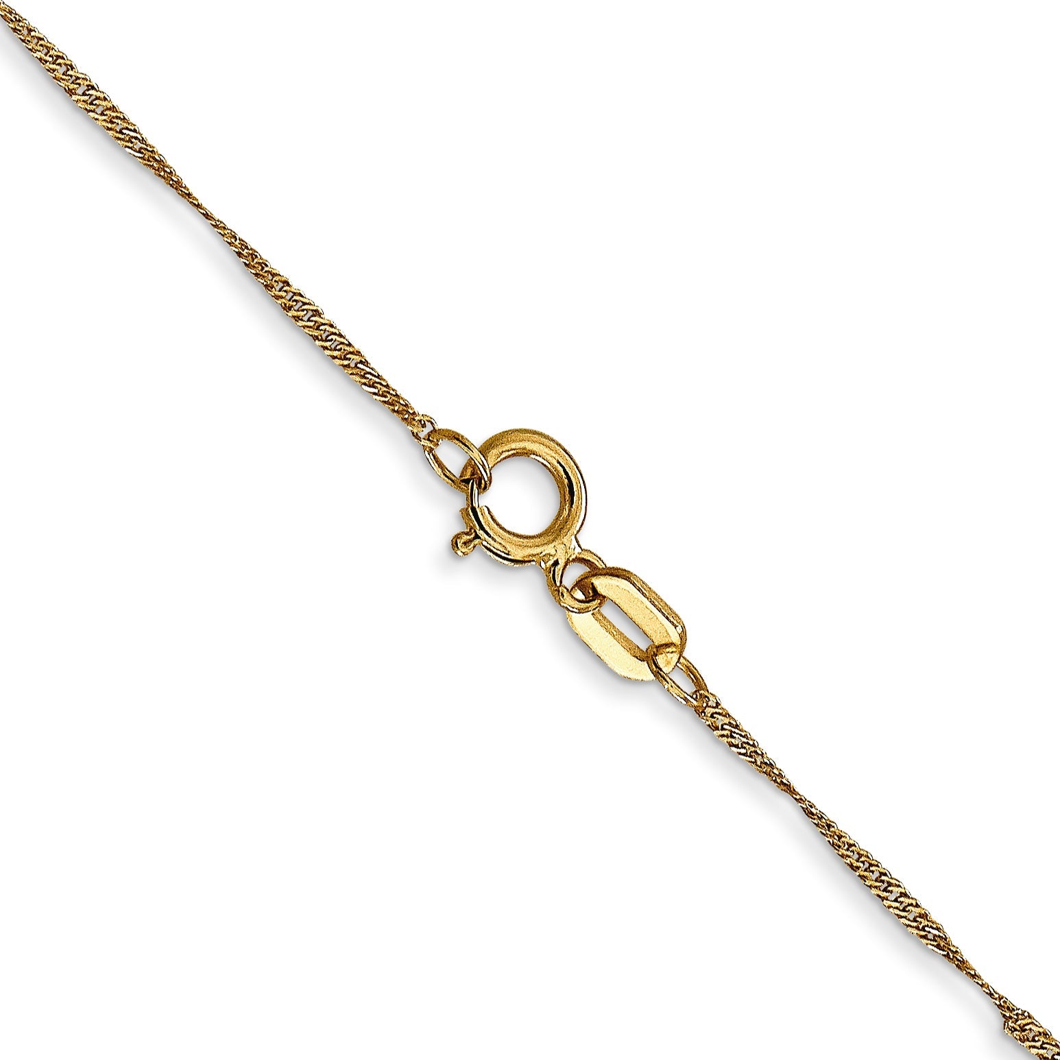 10K Yellow Gold 1mm Singapore Chain