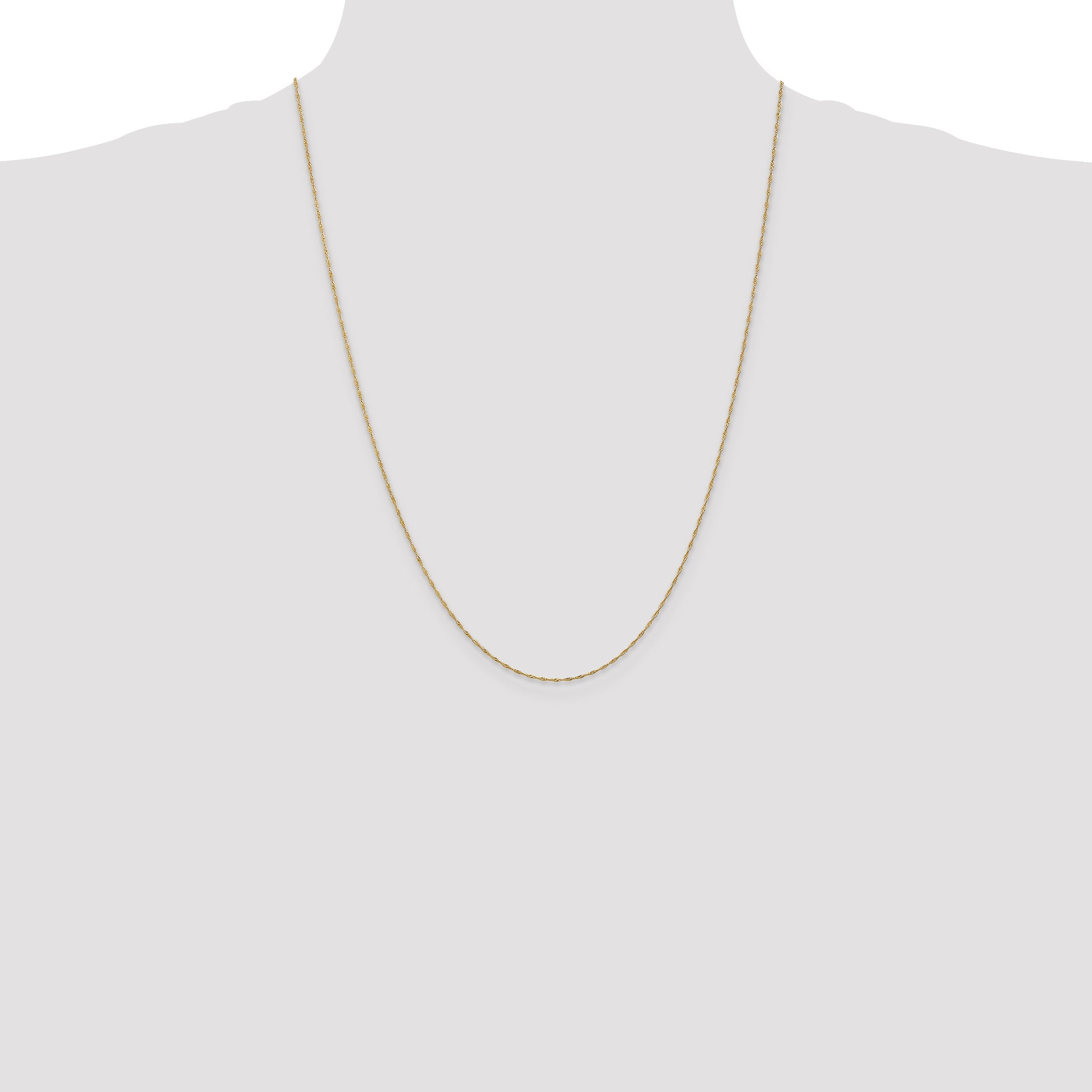 10K Yellow Gold 1mm Singapore Chain