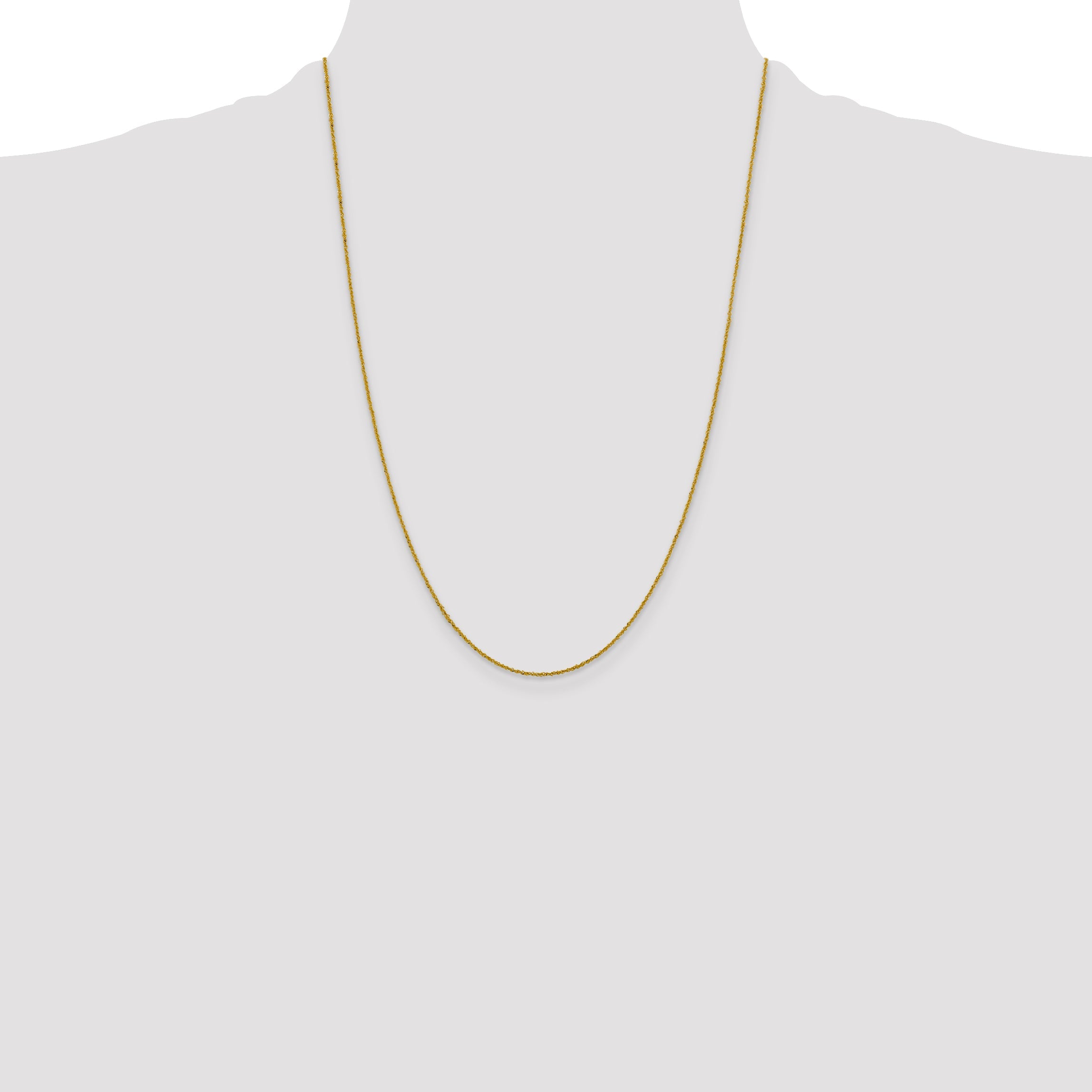 10K Yellow Gold 1mm Sparkle Singapore Chain