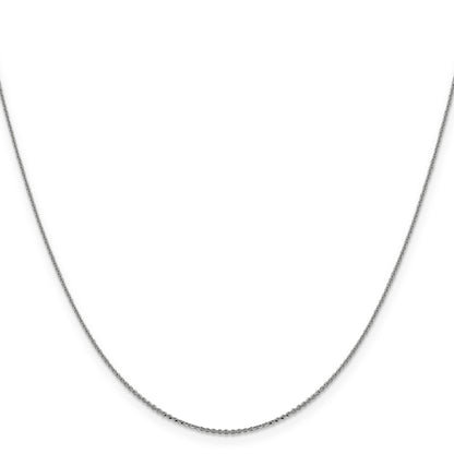 10K White Gold 1.0 mm D/C Cable Chain