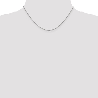 10K White Gold 1.0 mm D/C Cable Chain