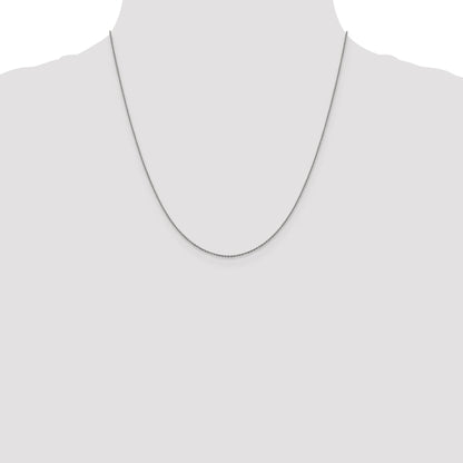 10K White Gold 1.0 mm D/C Cable Chain
