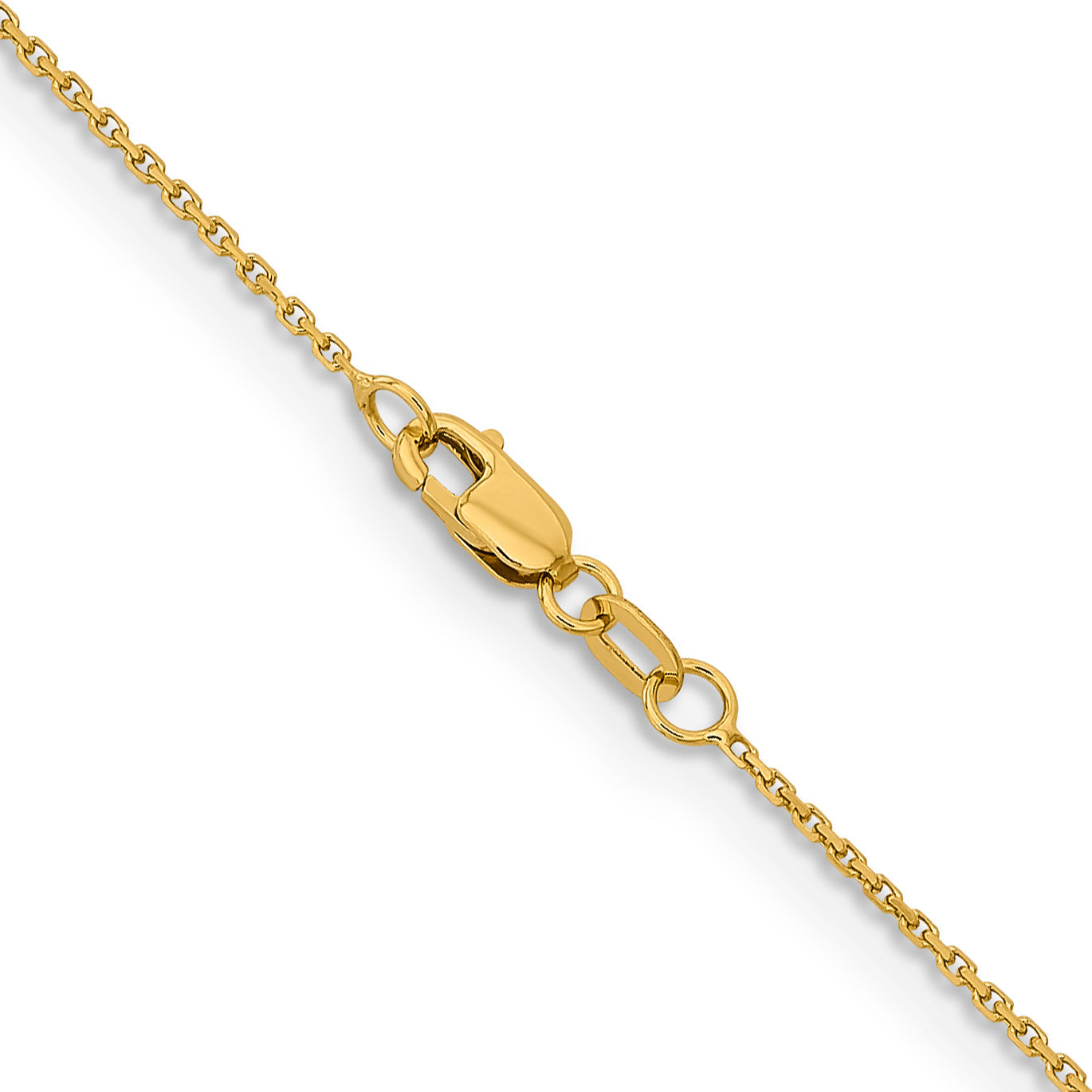 24 Inch 10K Yellow Gold 1.05mm D/C Cable Chain Necklace