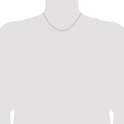 16 Inch 10K Yellow Gold 1.05mm D/C Cable Chain Necklace