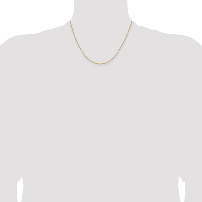 18 Inch 10K Yellow Gold 1.05mm D/C Cable Chain Necklace