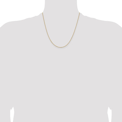 2 Inch 10K Yellow Gold 1.05mm D/C Cable Chain Necklace