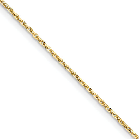 16 Inch 10K Yellow Gold 1.05mm D/C Cable Chain Necklace