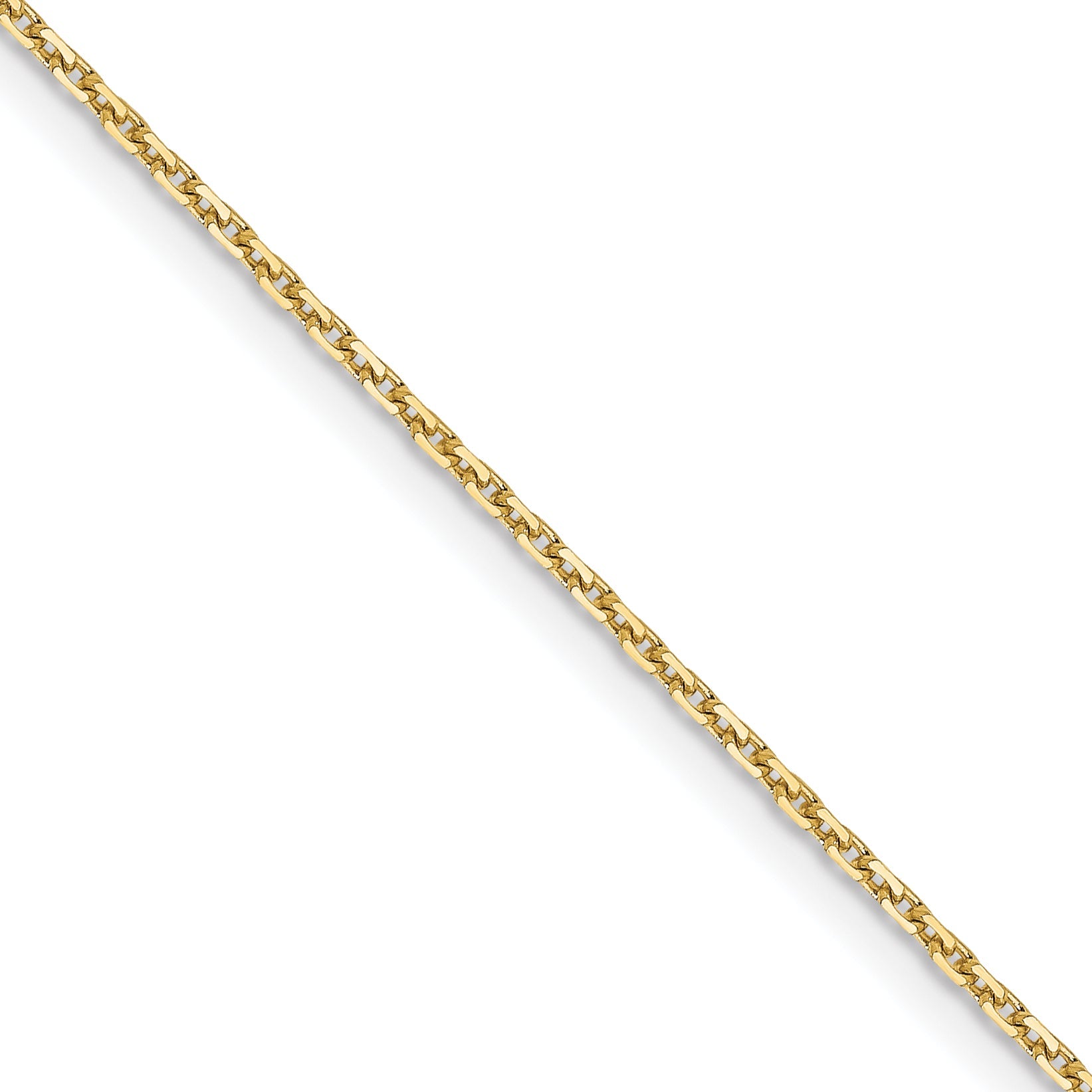 24 Inch 10K Yellow Gold 1.05mm D/C Cable Chain Necklace