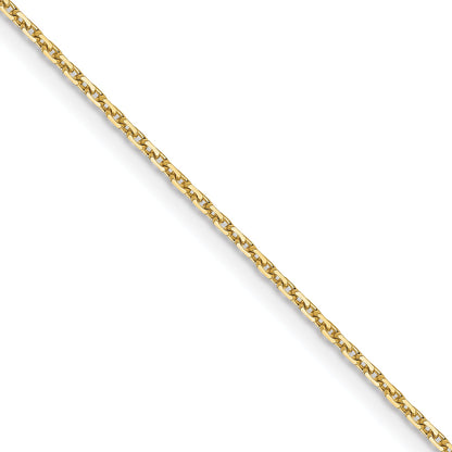 24 Inch 10K Yellow Gold 1.05mm D/C Cable Chain Necklace