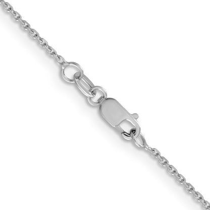 10K White Gold 1.05mm D/C Cable Chain