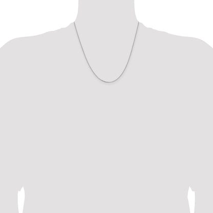 10K White Gold 1.05mm D/C Cable Chain
