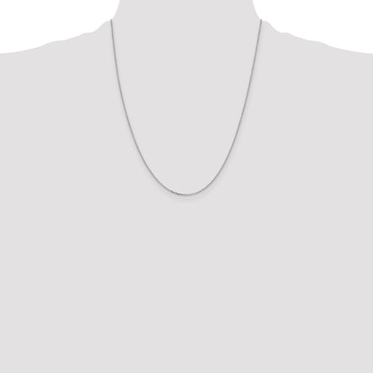 10K White Gold 1.05mm D/C Cable Chain