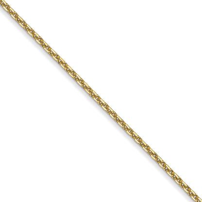 16 Inch 10K Yellow Gold .95mm D/C Cable Chain Necklace