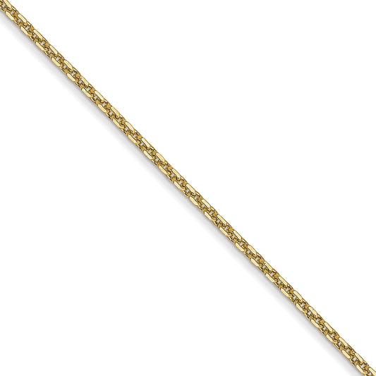 16 Inch 10K Yellow Gold .95mm D/C Cable Chain Necklace