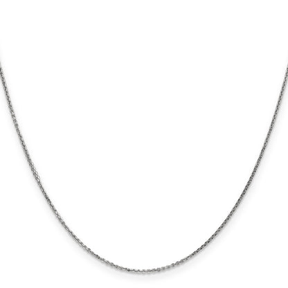 10K White Gold .95mm D/C Cable Chain