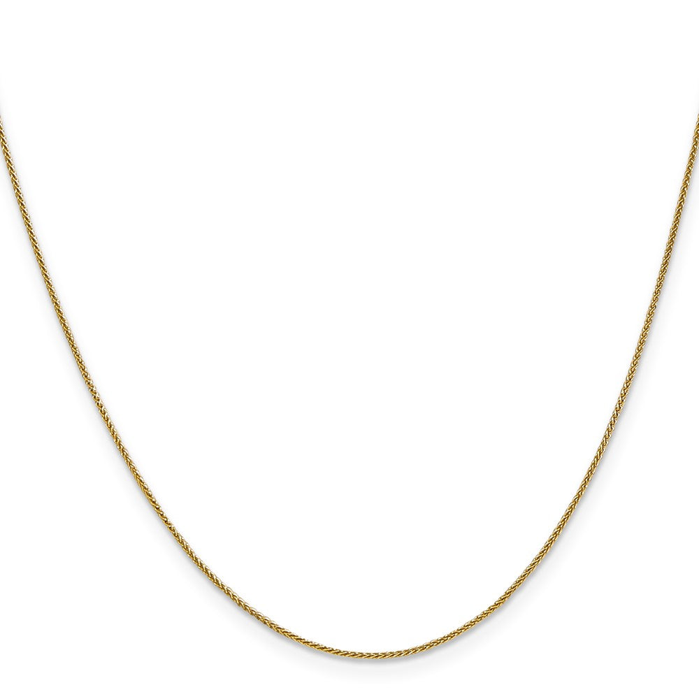 22 Inch 10K Yellow Gold .8mm Spiga Chain Necklace