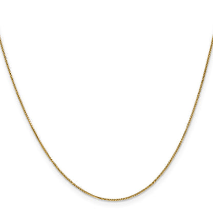 22 Inch 10K Yellow Gold .8mm Spiga Chain Necklace