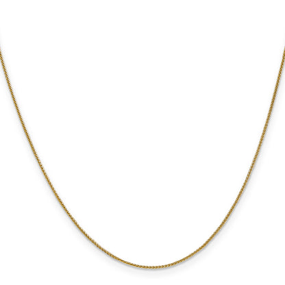 24 Inch 10K Yellow Gold .8mm Spiga Chain Necklace