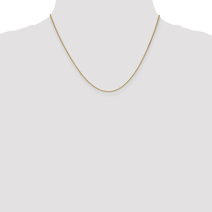 18 Inch 10K Yellow Gold .8mm Spiga Chain Necklace