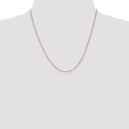 2 Inch 10K Yellow Gold .8mm Spiga Chain Necklace