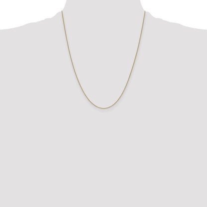 22 Inch 10K Yellow Gold .8mm Spiga Chain Necklace