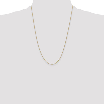 24 Inch 10K Yellow Gold .8mm Spiga Chain Necklace