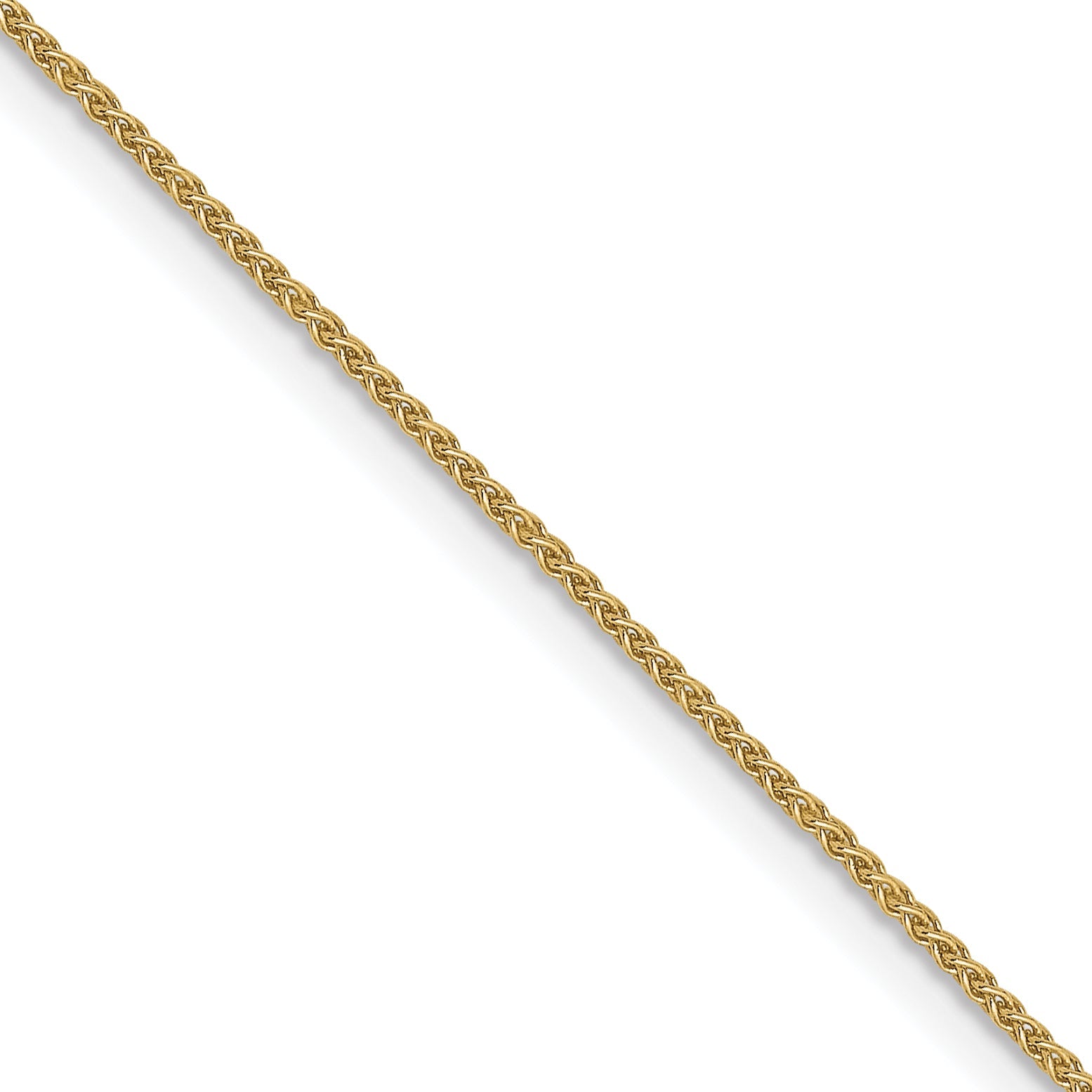 2 Inch 10K Yellow Gold .8mm Spiga Chain Necklace