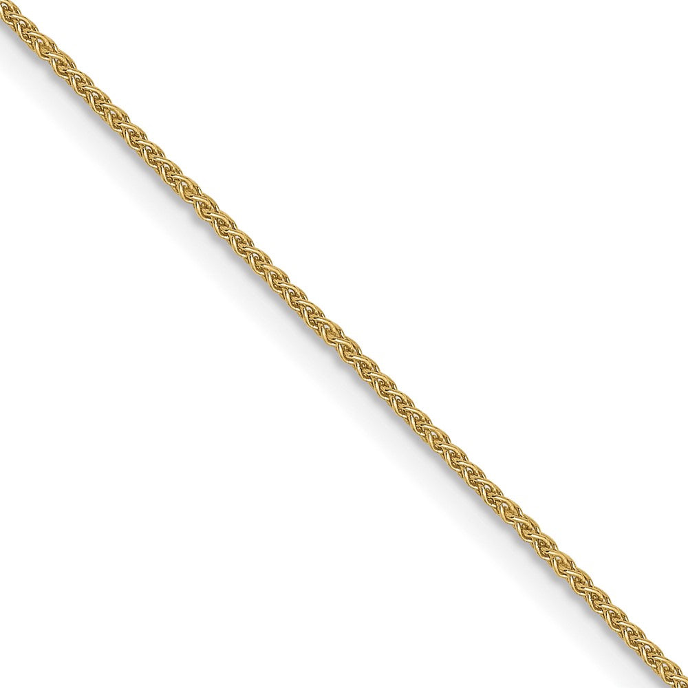 22 Inch 10K Yellow Gold .8mm Spiga Chain Necklace