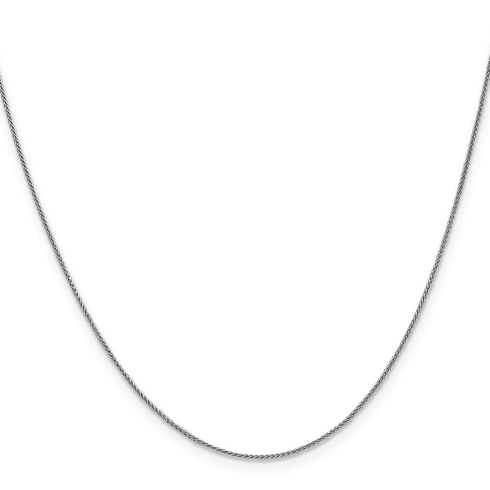18 Inch 10K White Gold .8mm Spiga Chain Necklace