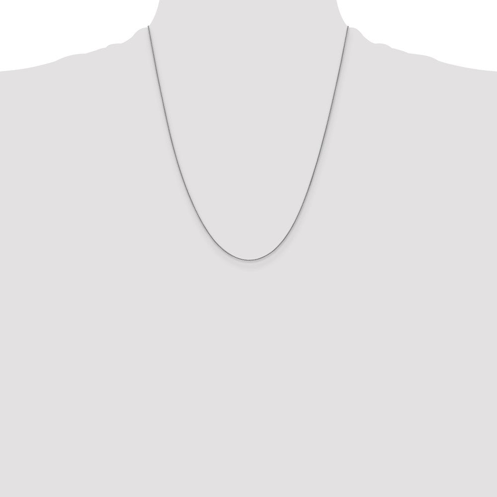 22 Inch 10K White Gold .8mm Spiga Chain Necklace