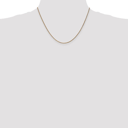 18 Inch 10K Yellow Gold 1.25mm D/C Spiga Chain Necklace
