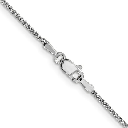 16 Inch 10K White Gold 1.25mm D/C Spiga Chain Necklace