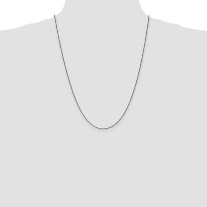 10K White Gold 1.25mm D/C Spiga Chain