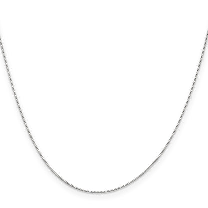 10K White Gold .5mm Baby Box Chain