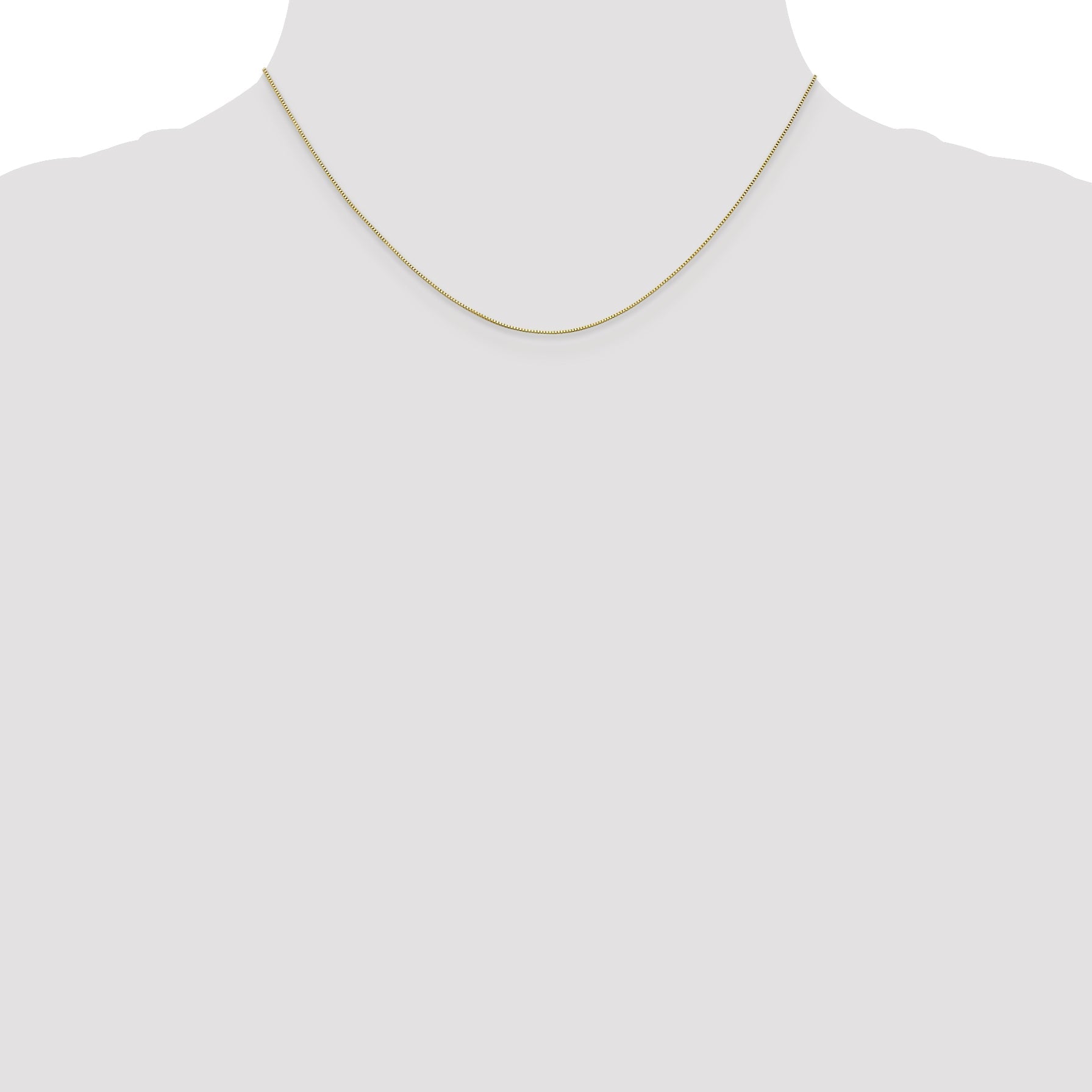 10K White Gold .5mm Baby Box Chain