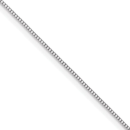 10K White Gold .5mm Baby Box Chain
