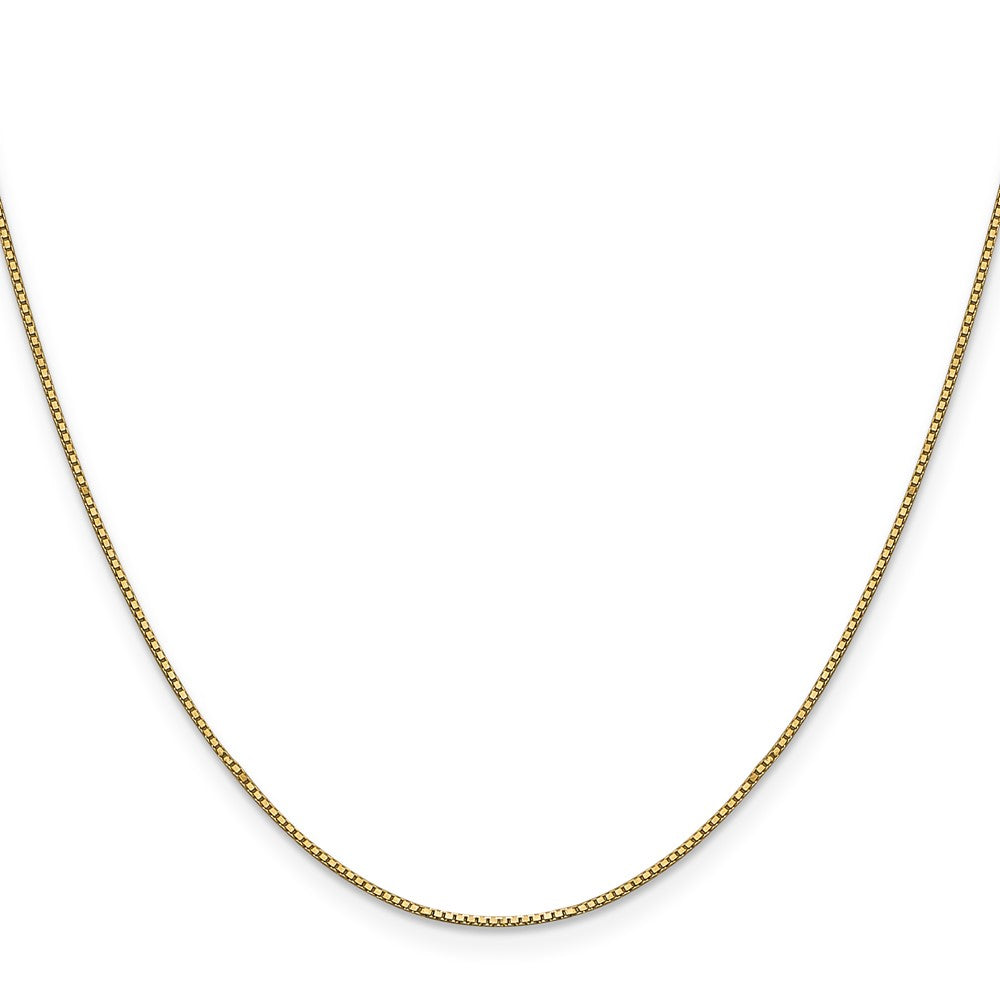 18 Inch 10K Yellow Gold .9mm Box Chain Necklace
