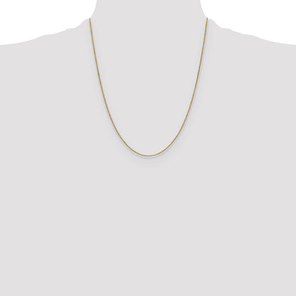 22 Inch 10K Yellow Gold .9mm Box Chain Necklace