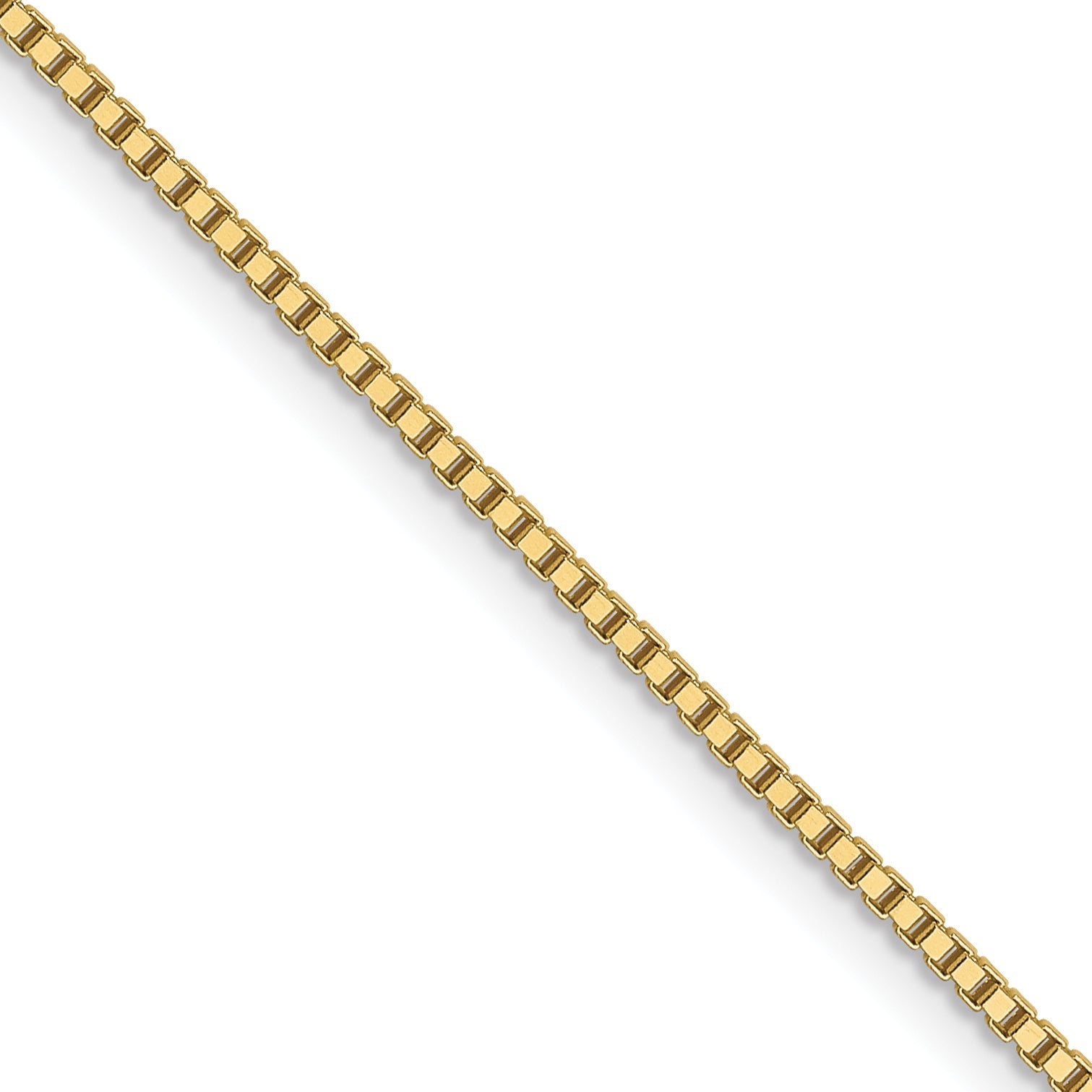 24 Inch 10K Yellow Gold .9mm Box Chain Necklace