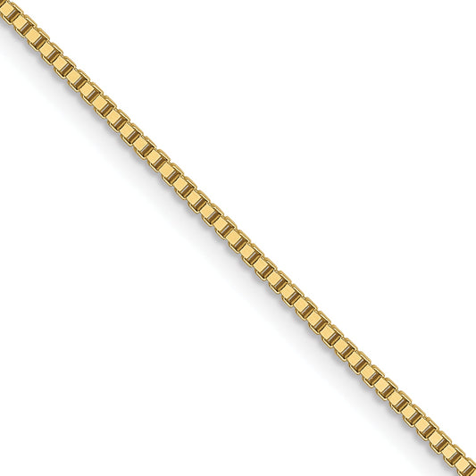 16 Inch 10K Yellow Gold .9mm Box Chain Necklace