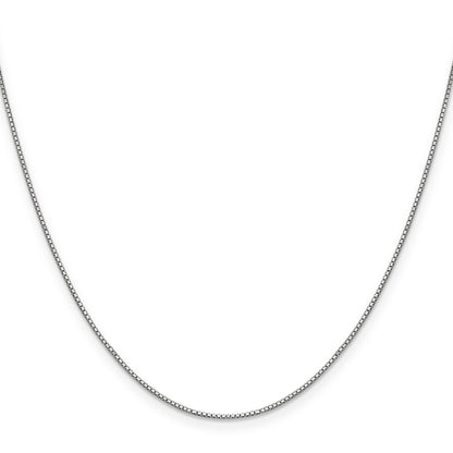 10K White Gold .9mm Box Chain