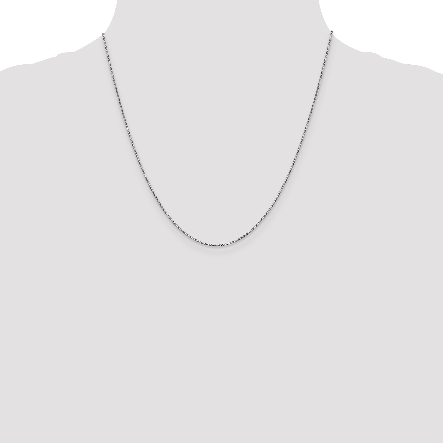10K White Gold .9mm Box Chain