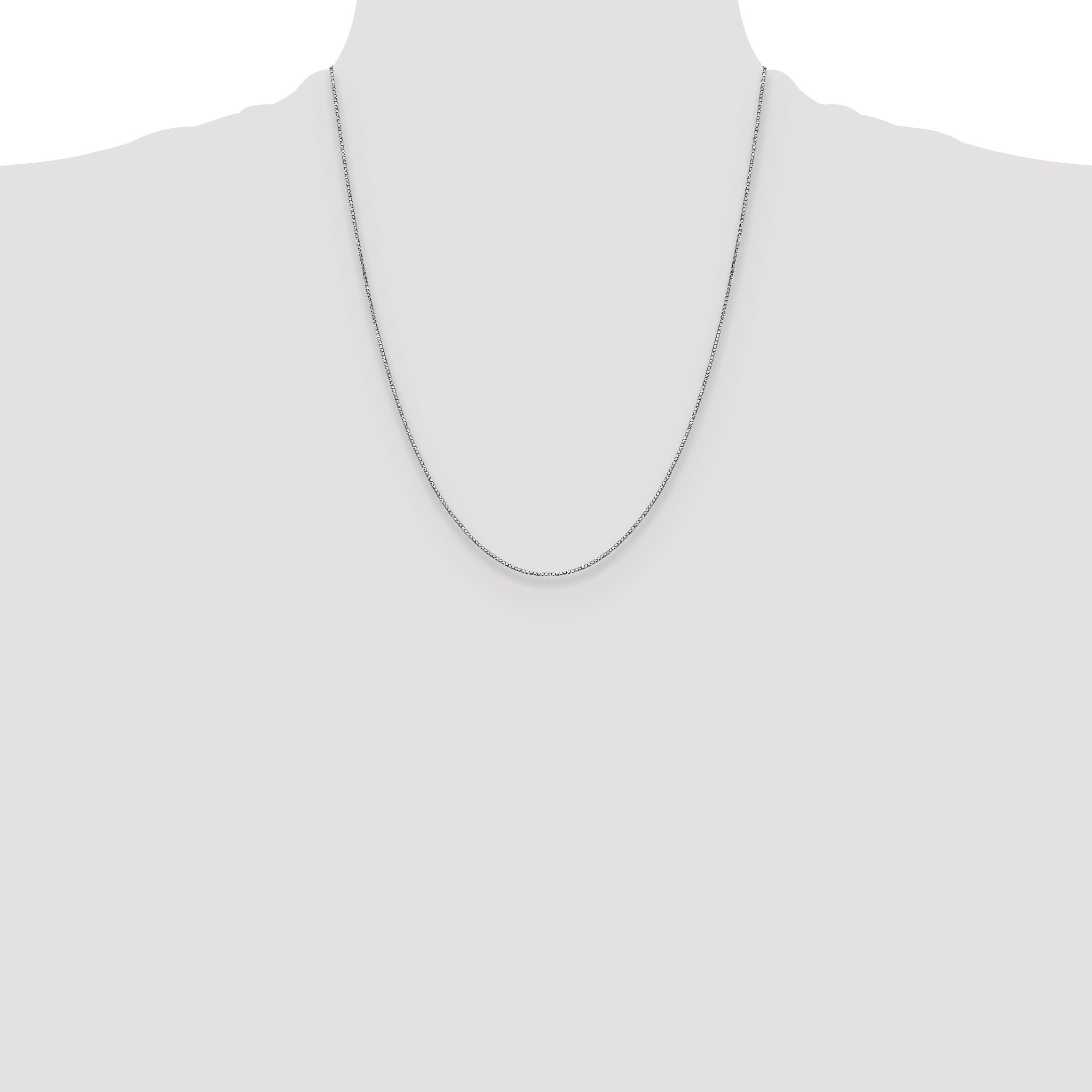 10K White Gold .9mm Box Chain