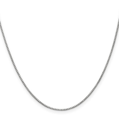 10K White Gold 1mm Box Chain